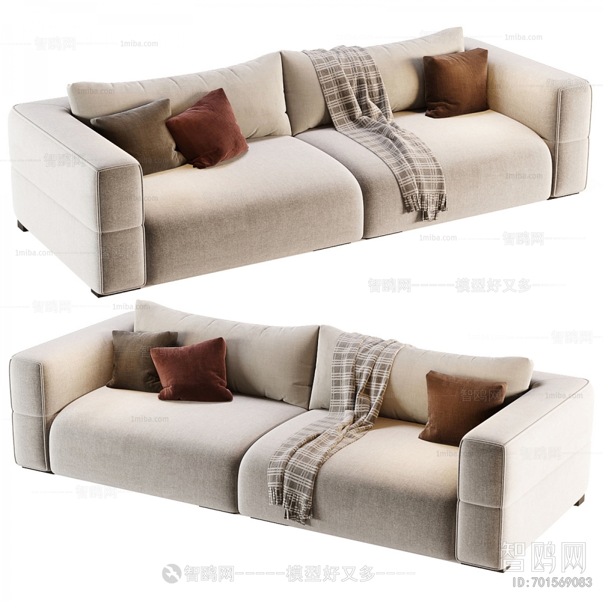 Minotti现代双人沙发