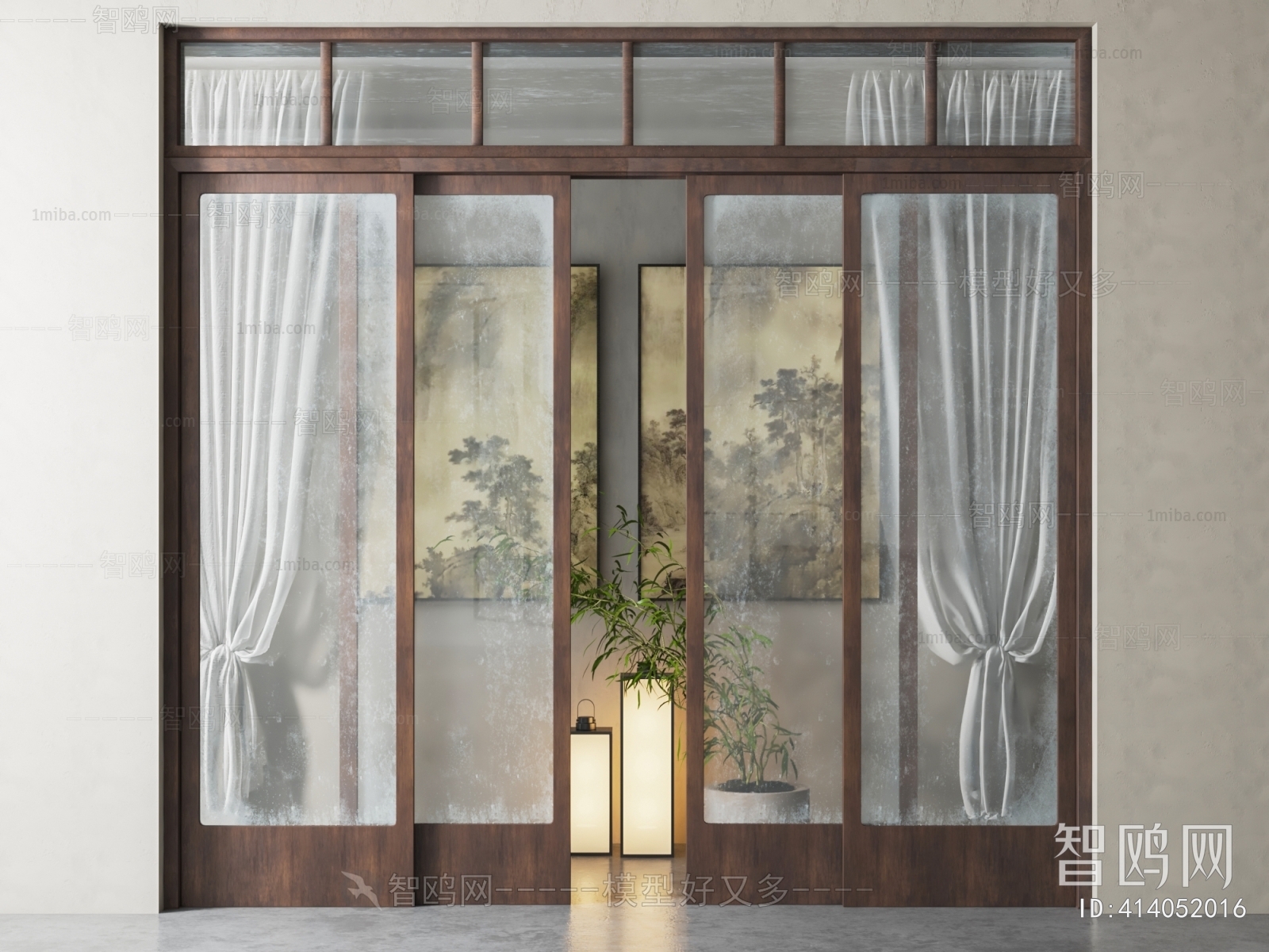 New Chinese Style Sliding Door