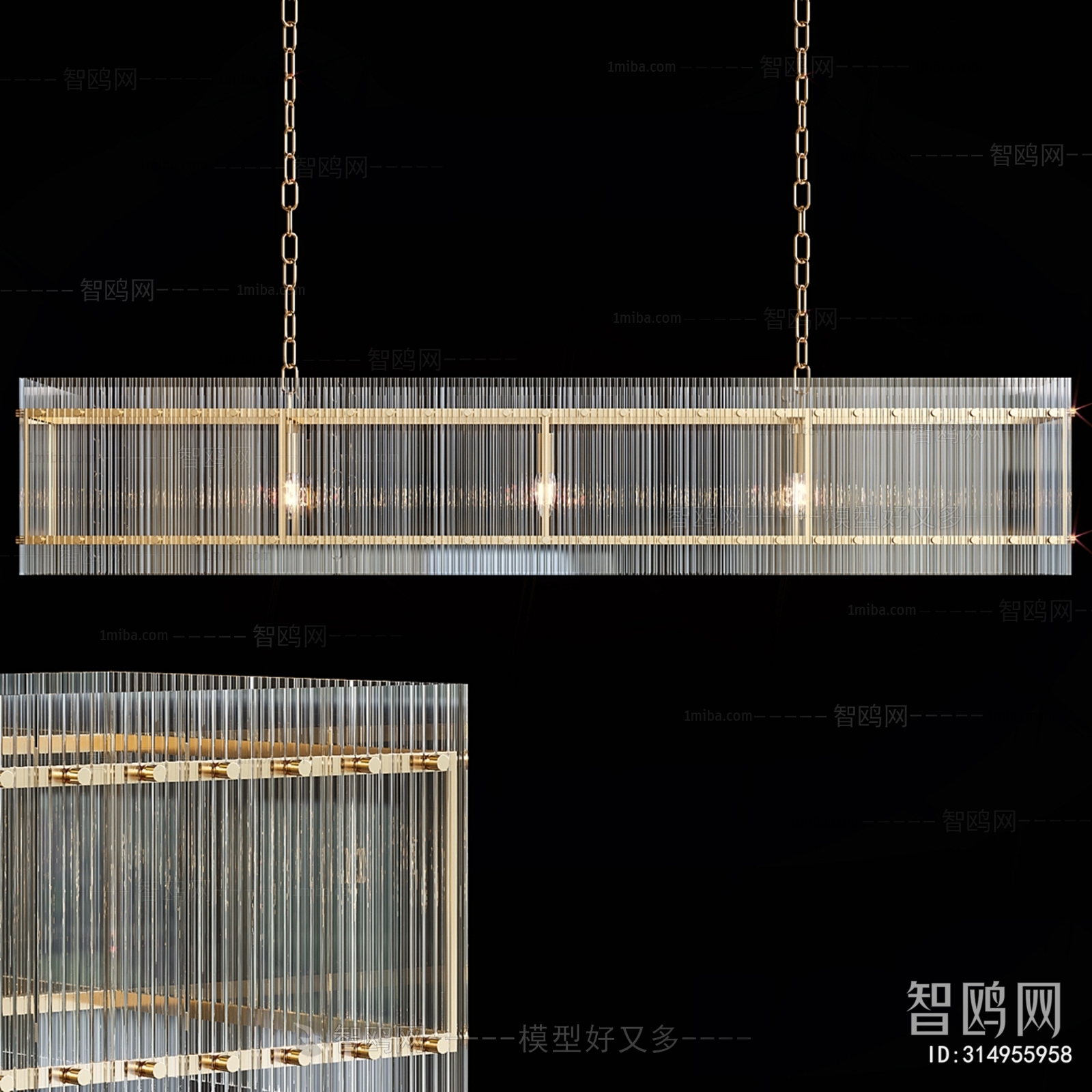 Modern Long Chandelier