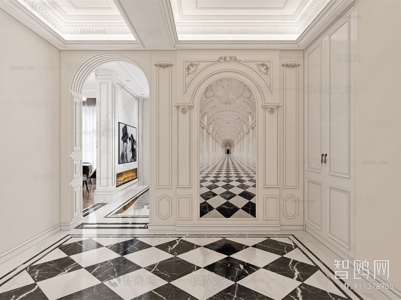 French Style Hallway