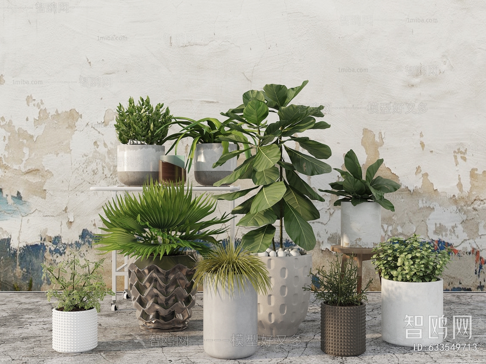 Modern Ground Green Plant Potted Plants