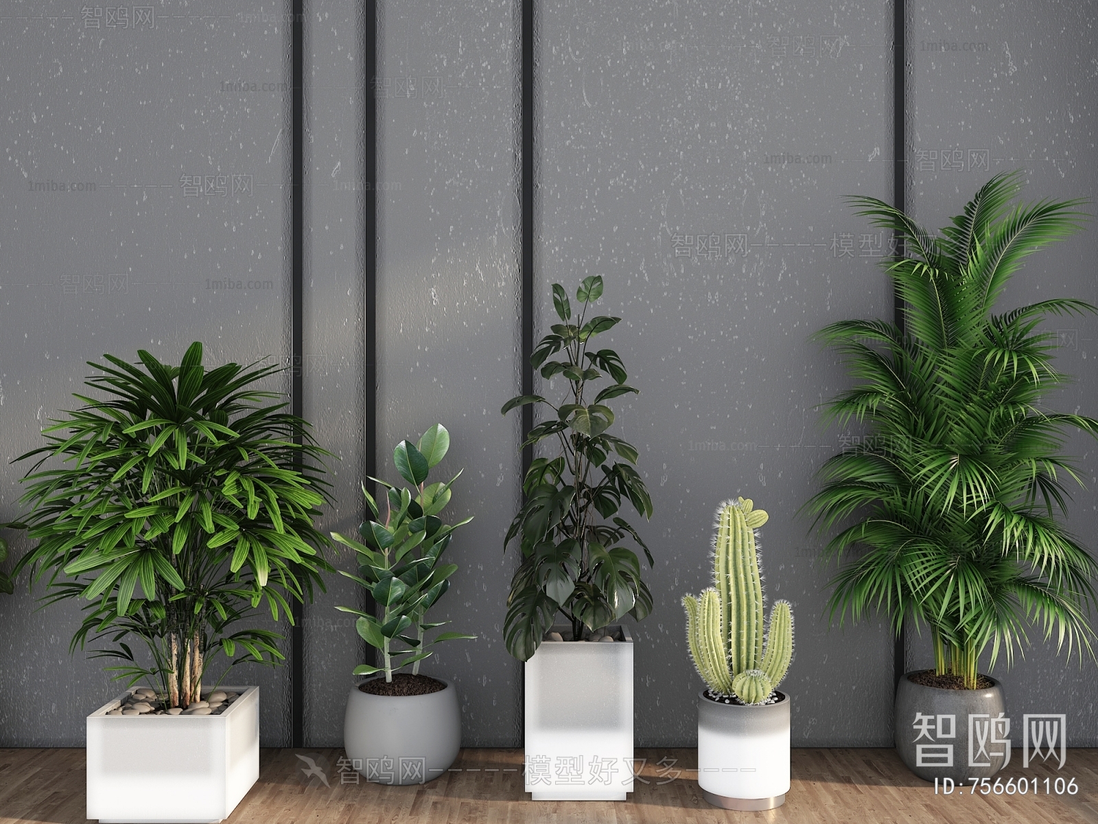 Modern Ground Green Plant Potted Plants