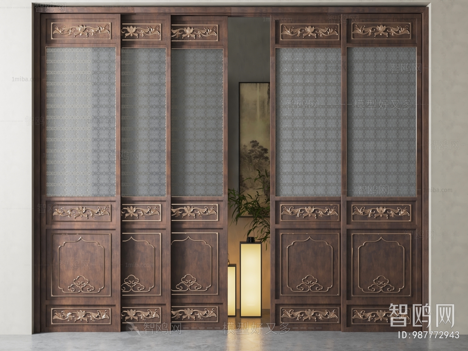 New Chinese Style Sliding Door