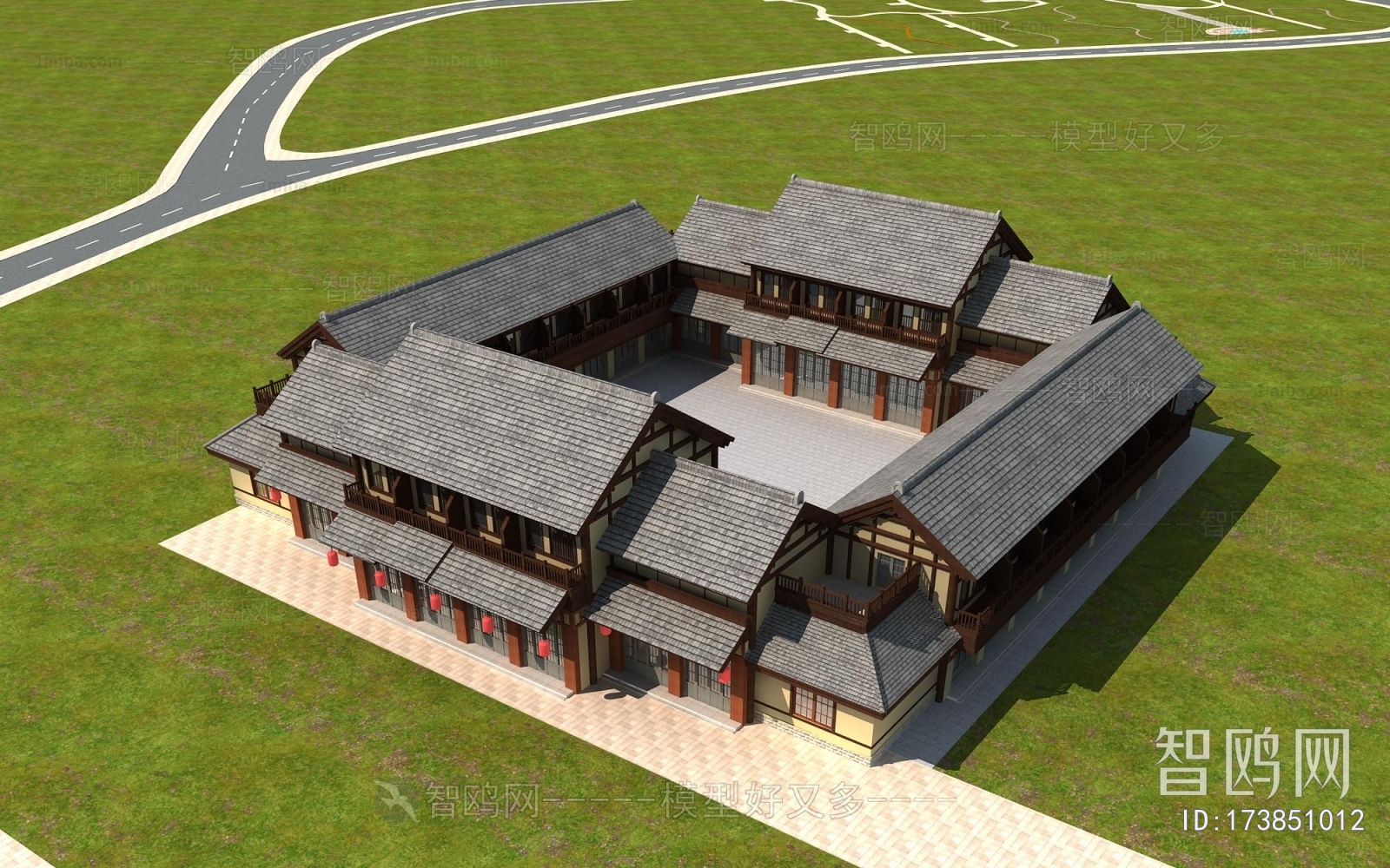 Chinese Style Architectural Bird's-eye View Planning