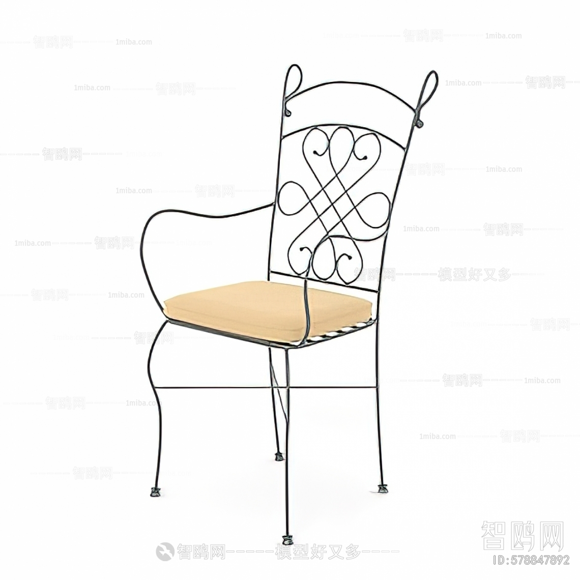 美式铁艺休闲椅