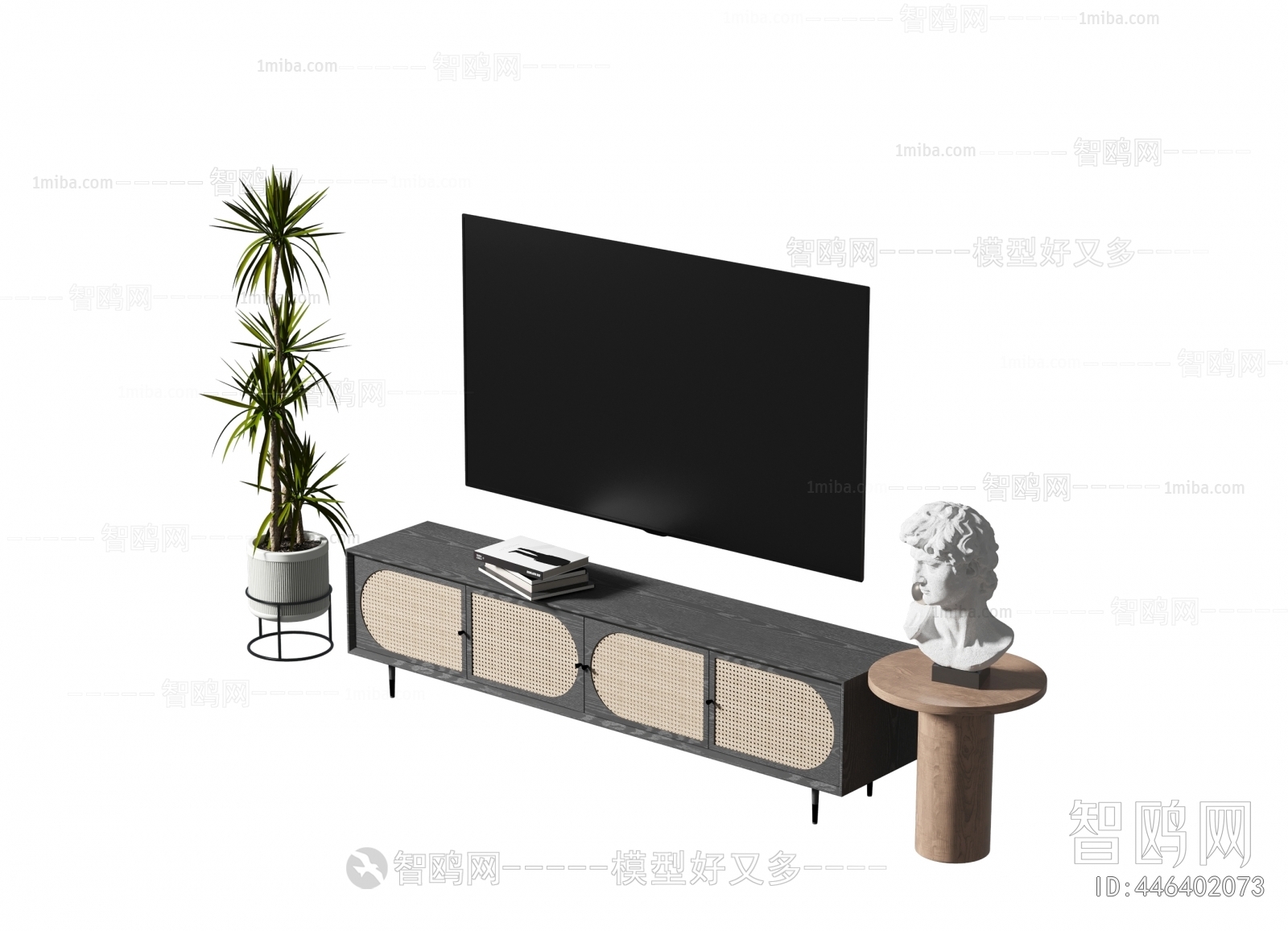 Wabi-sabi Style TV Cabinet
