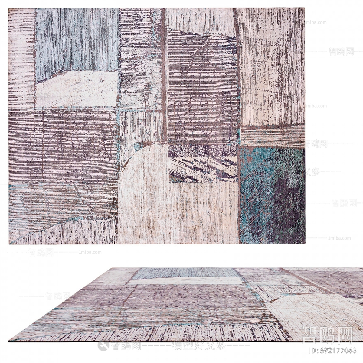 现代抽象纹理地毯