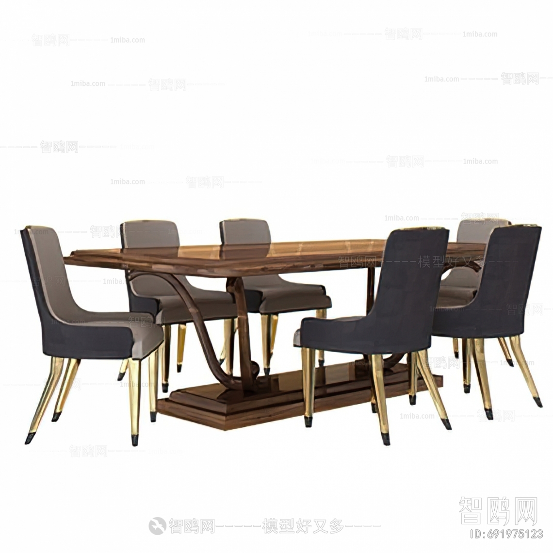 Simple European Style Dining Table And Chairs