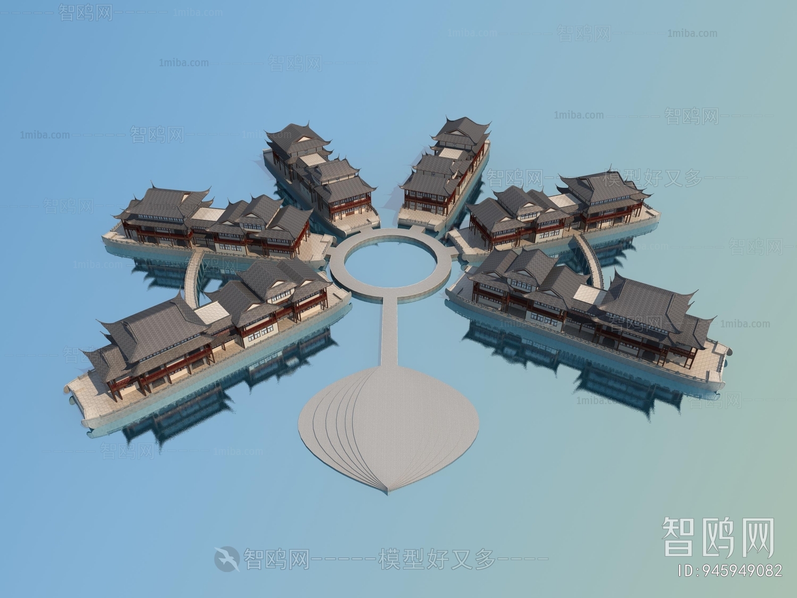 Chinese Style Architectural Bird's-eye View Planning