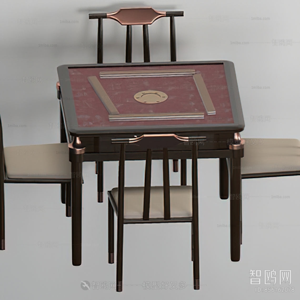 新中式麻将桌椅组合