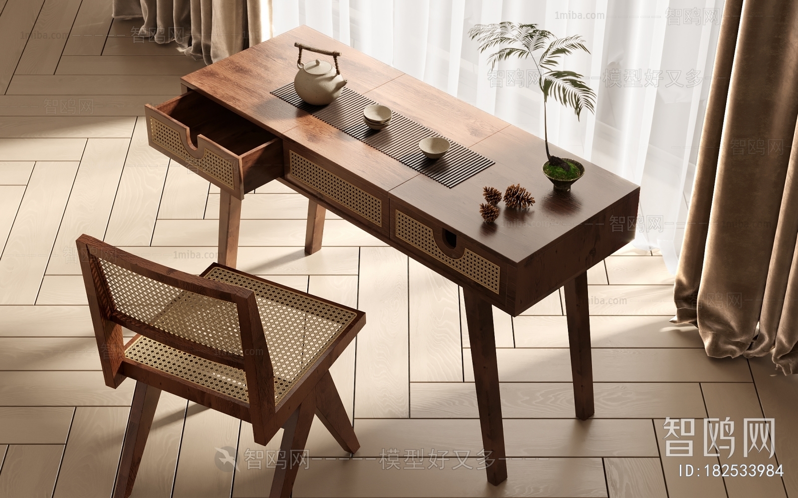 Wabi-sabi Style Tea Tables And Chairs