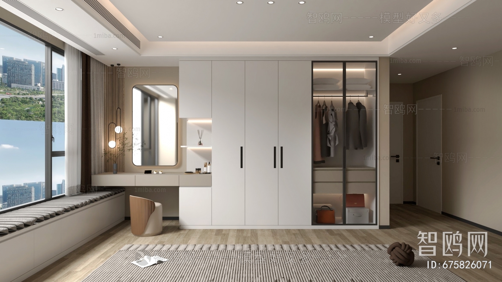 Modern Clothes Storage Area