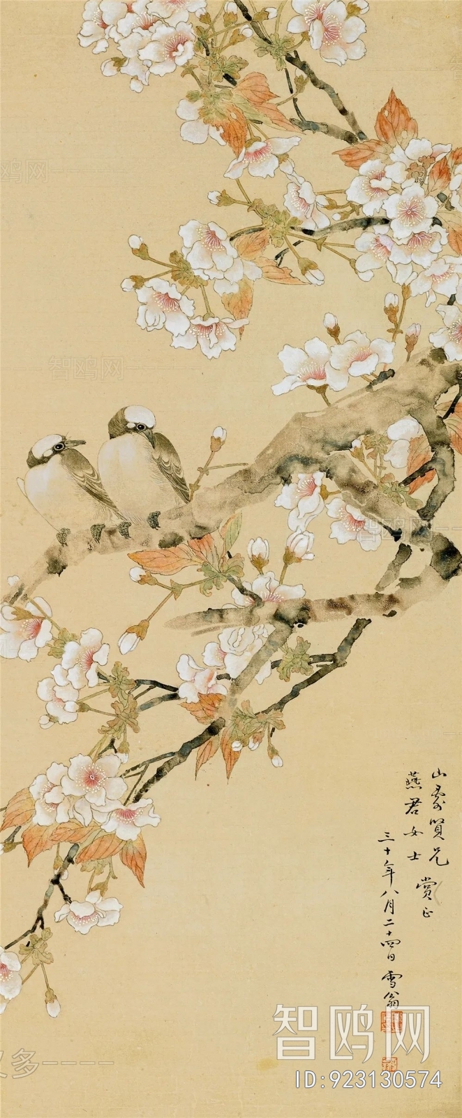 中式国画工笔花鸟画