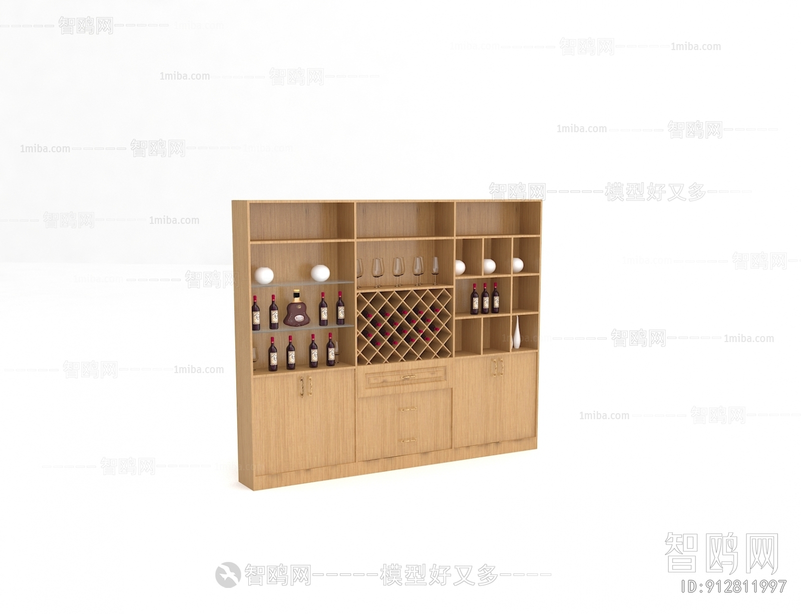 New Chinese Style Wine Cabinet