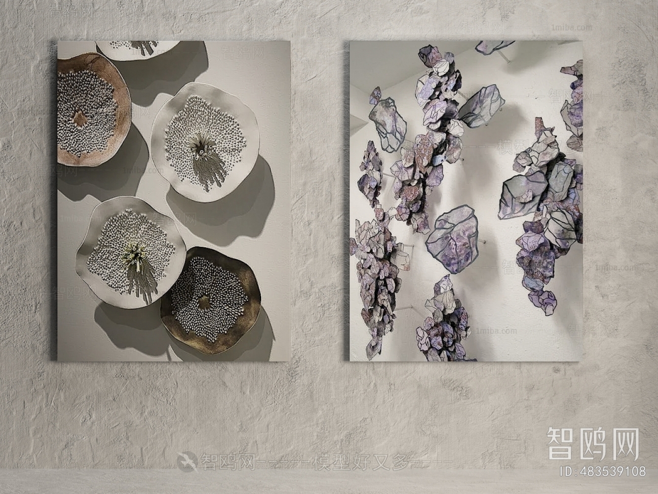 Modern Wabi-sabi Style Three-dimensional Physical Painting