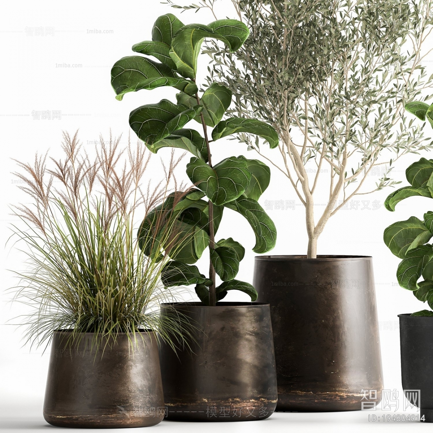 Modern Ground Green Plant Potted Plants