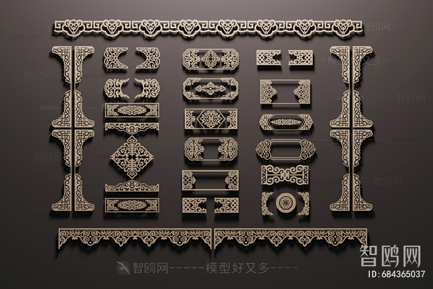 中式雕花构件