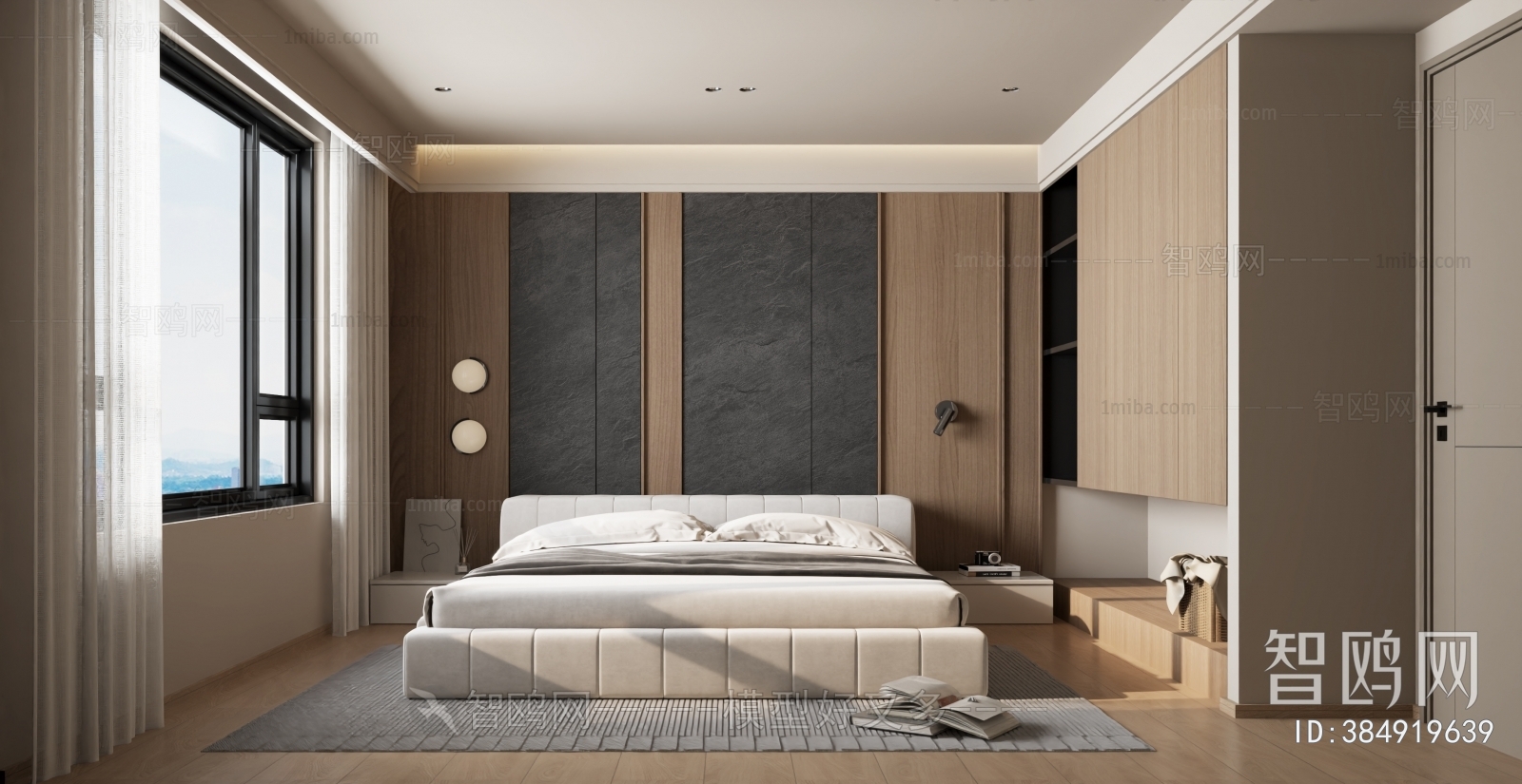 Modern Wabi-sabi Style Bedroom