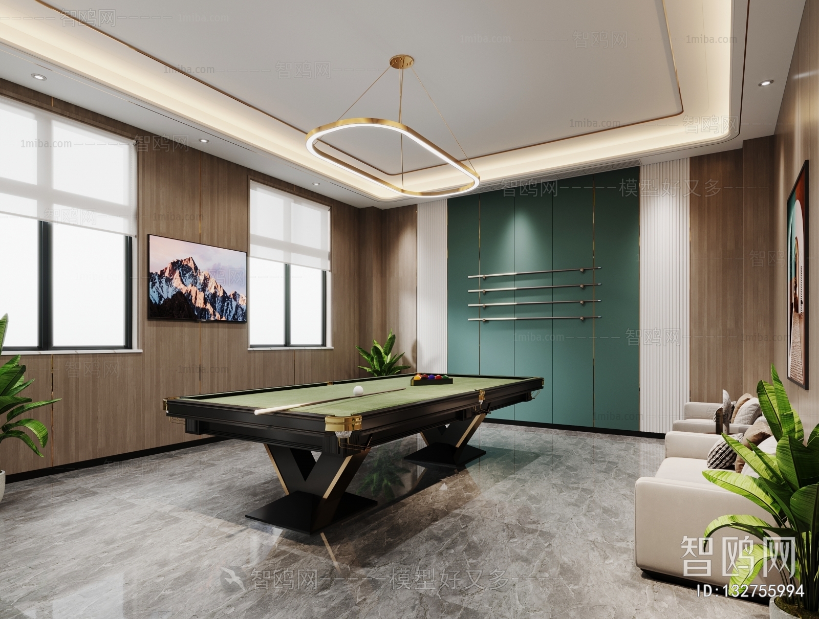 Modern Billiards Room