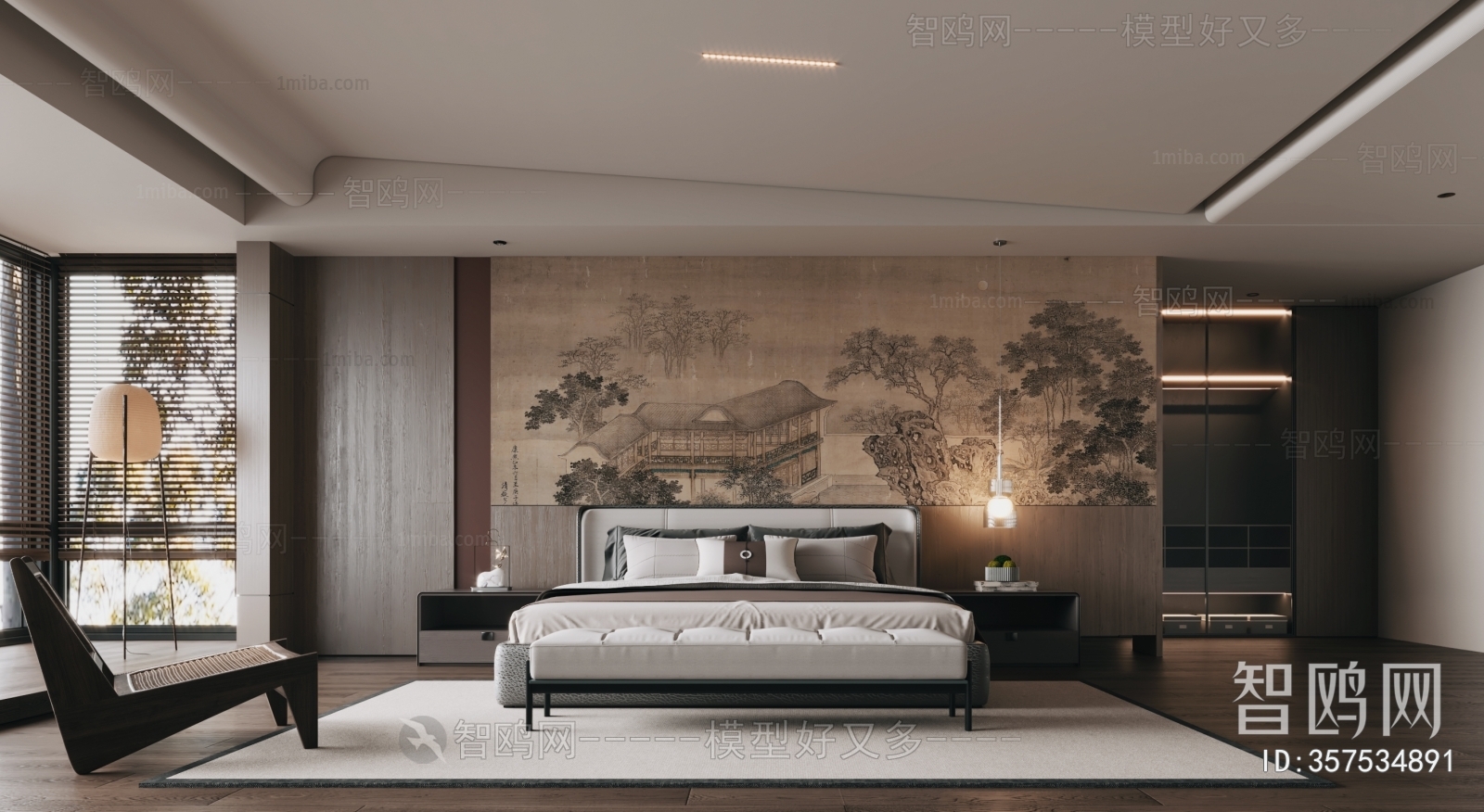 New Chinese Style Bedroom