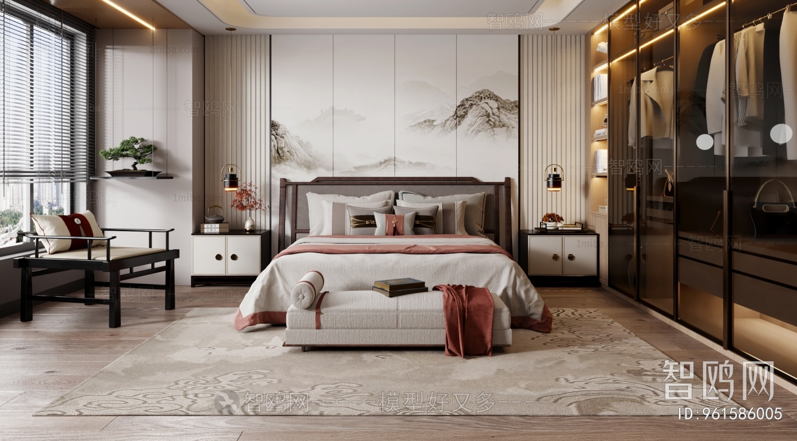 New Chinese Style Bedroom