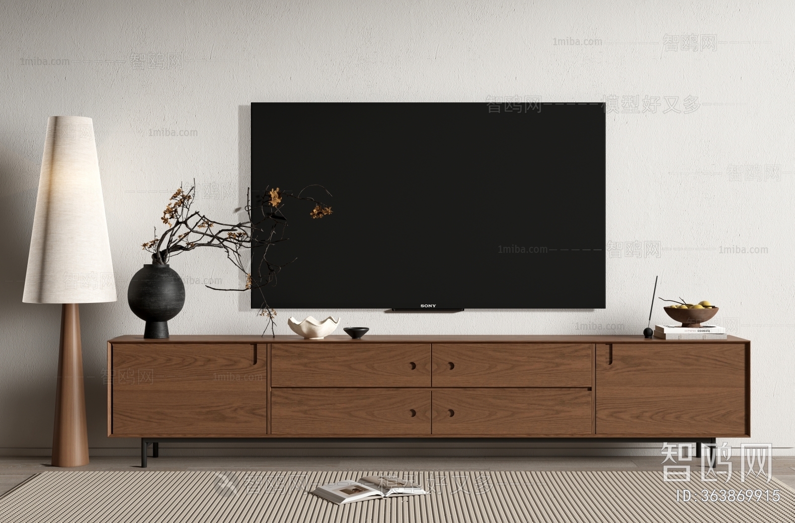 Wabi-sabi Style TV Cabinet