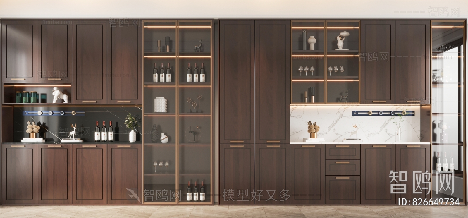 New Chinese Style Wine Cabinet