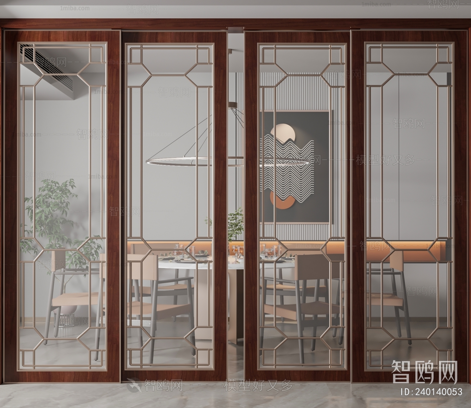 New Chinese Style Sliding Door