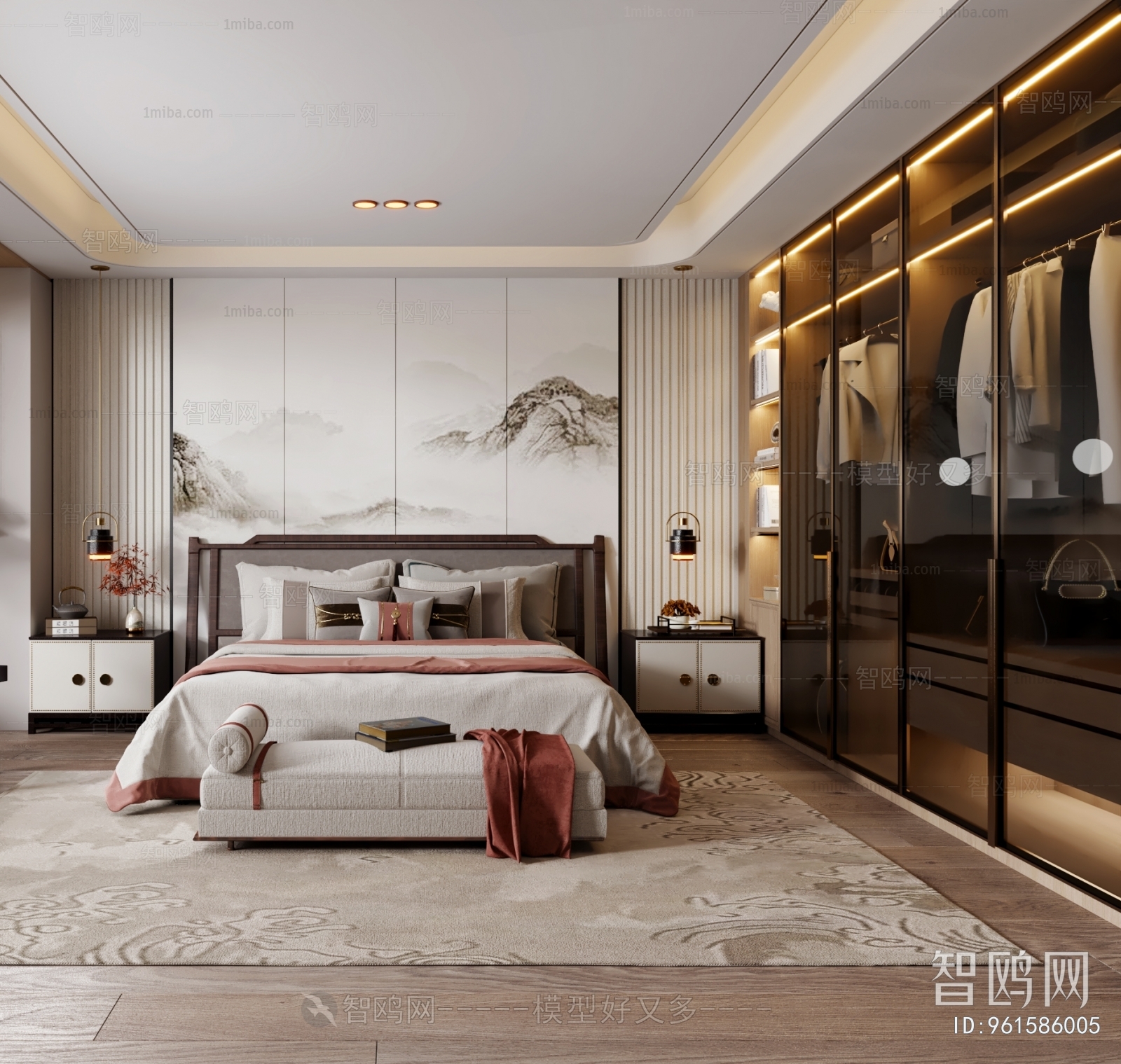 New Chinese Style Bedroom