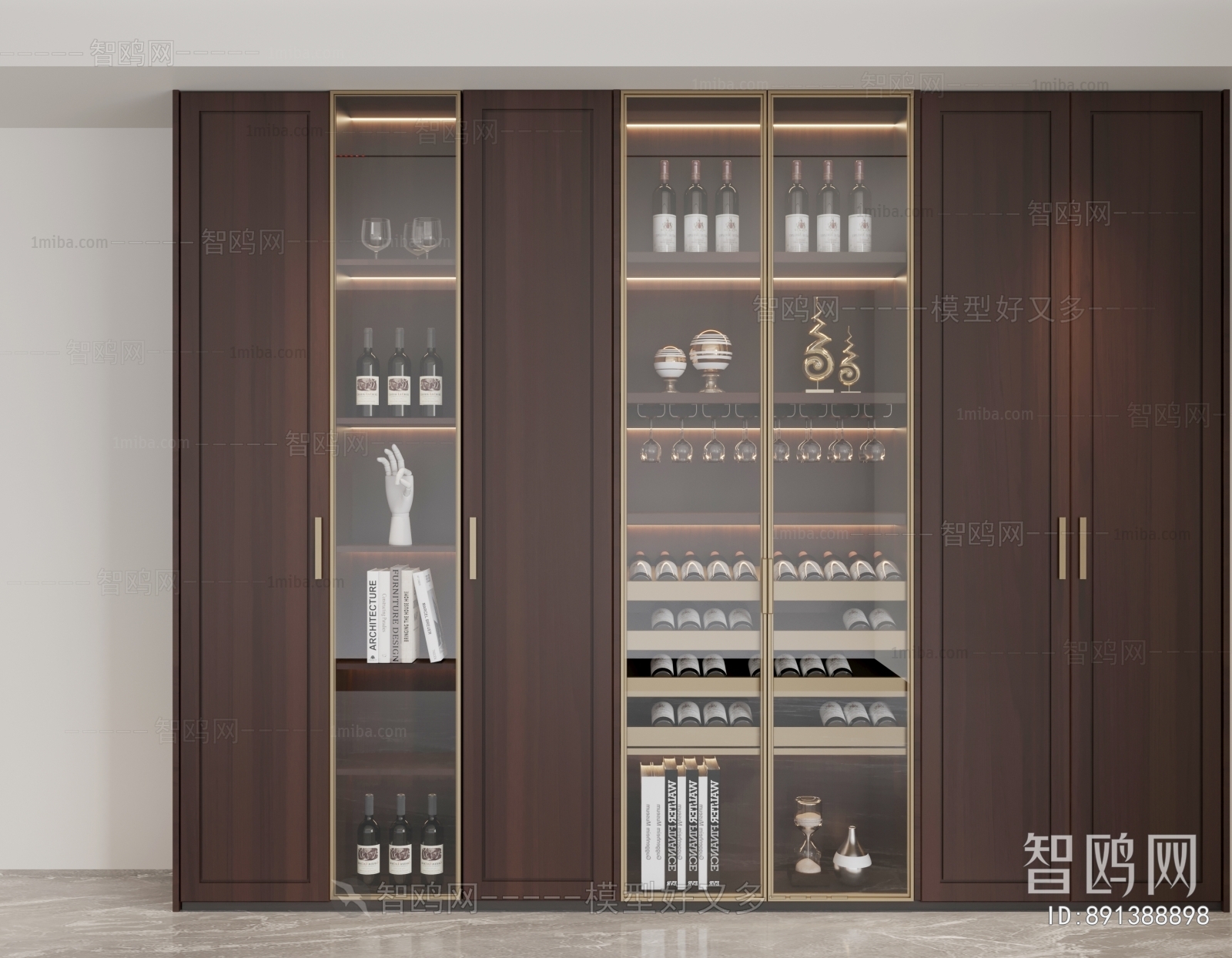 New Chinese Style Wine Cabinet