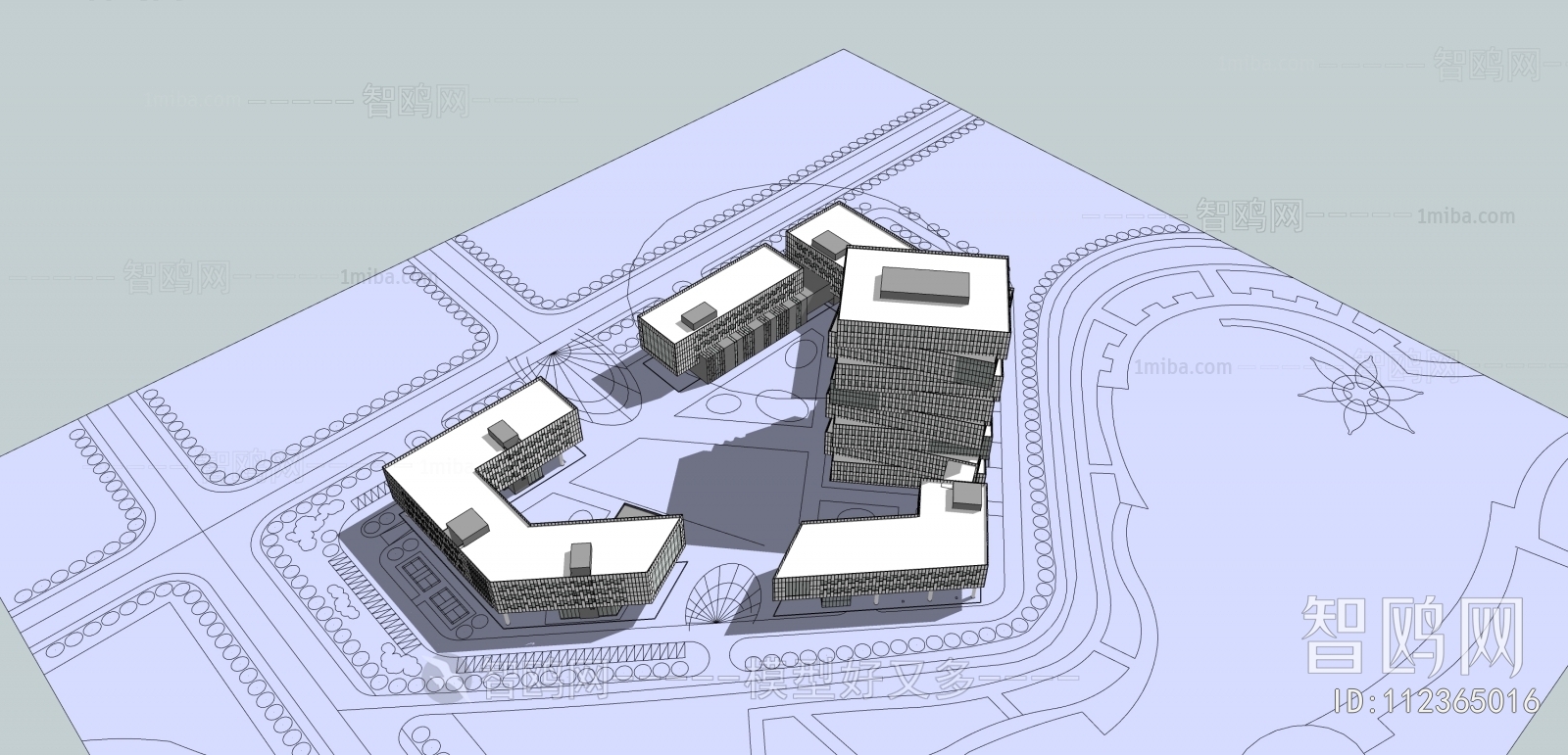 Modern Architectural Bird's-eye View Planning