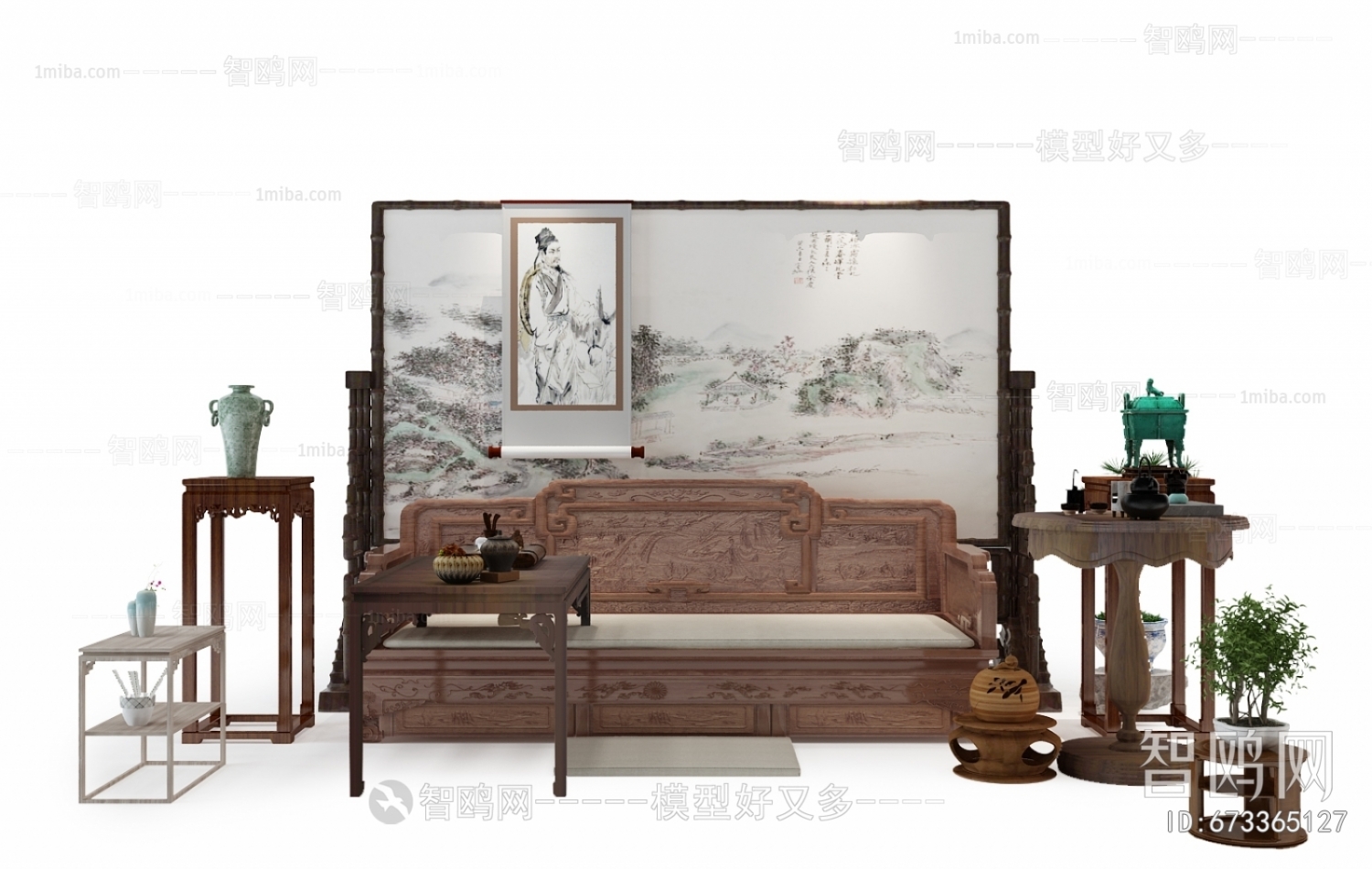 Chinese Style Arhat Bed