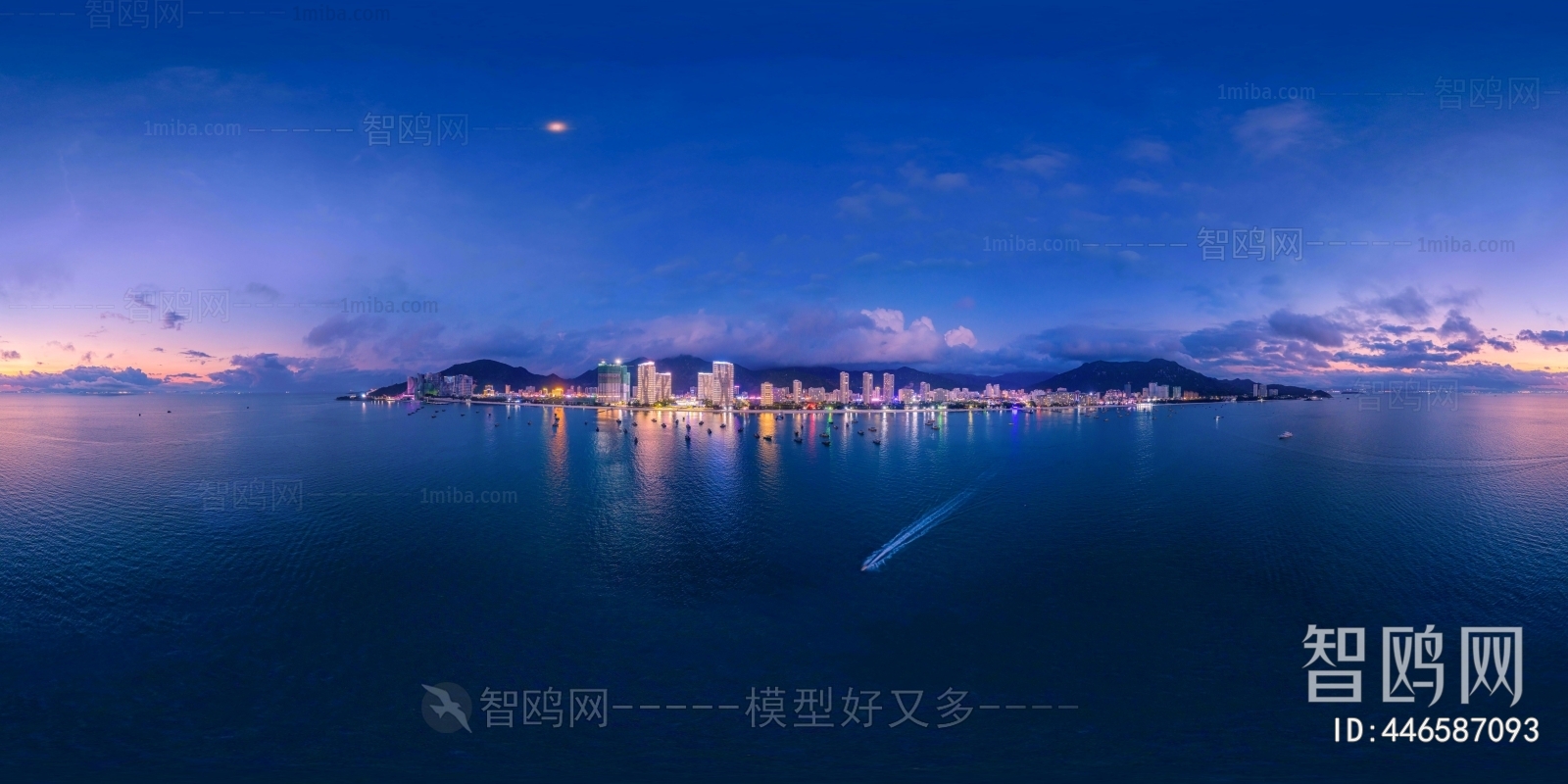 滨水城市夜景hdr3D模型下载