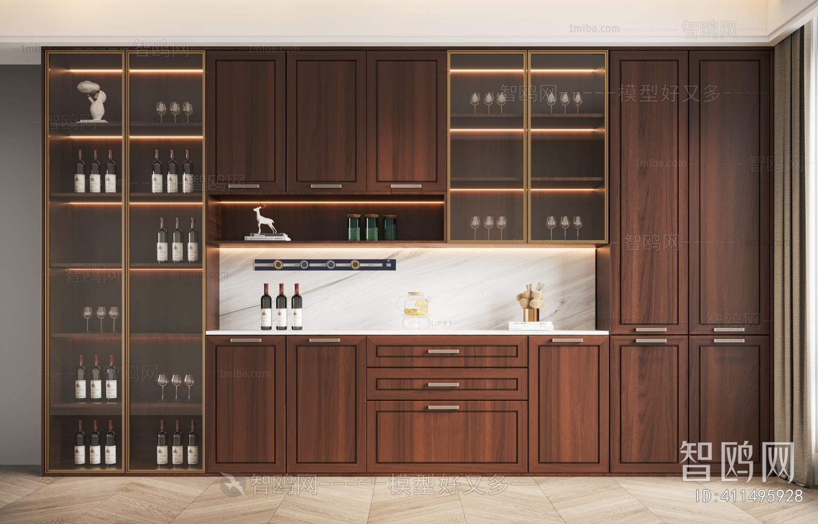 New Chinese Style Wine Cabinet