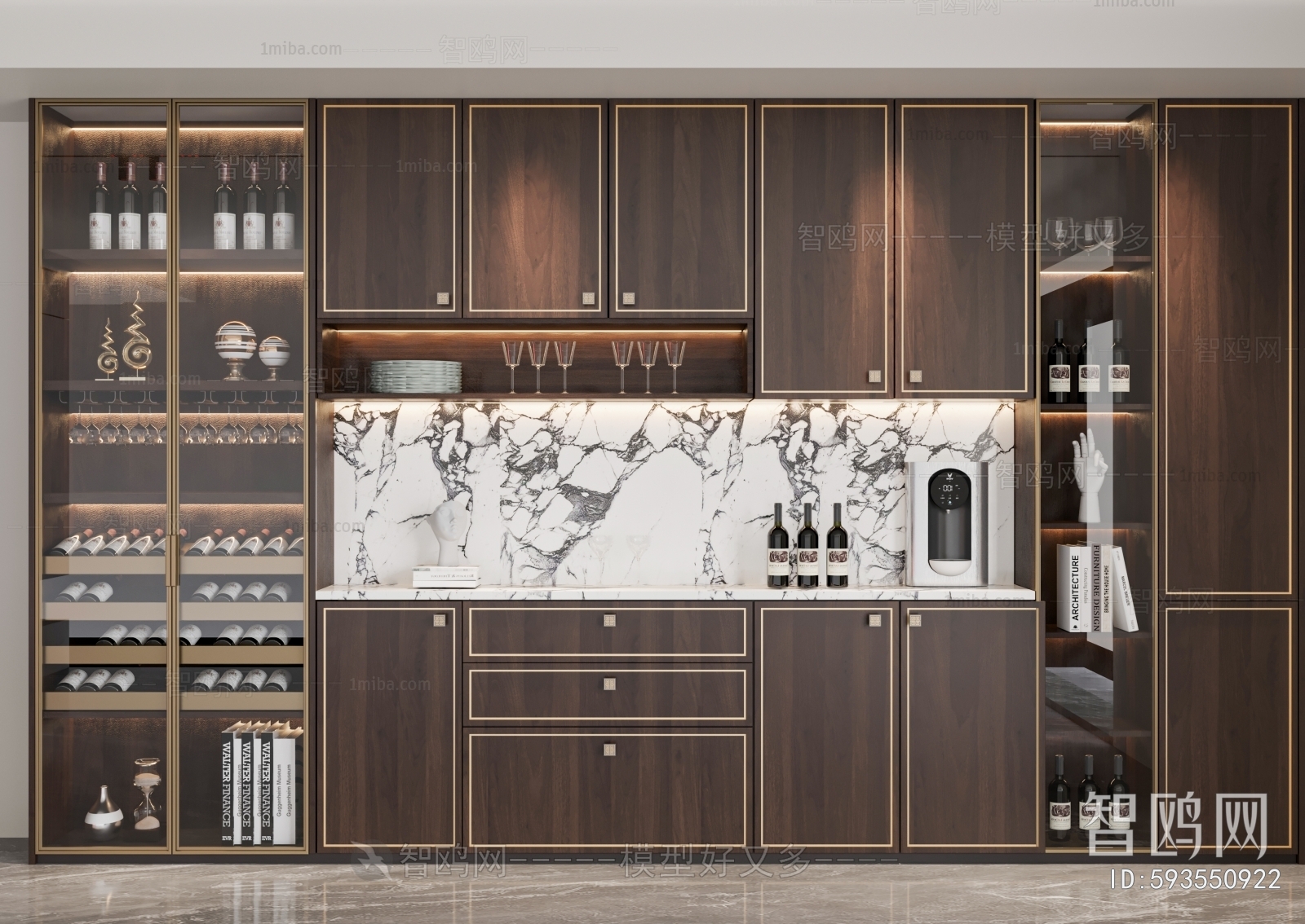 New Chinese Style Wine Cabinet