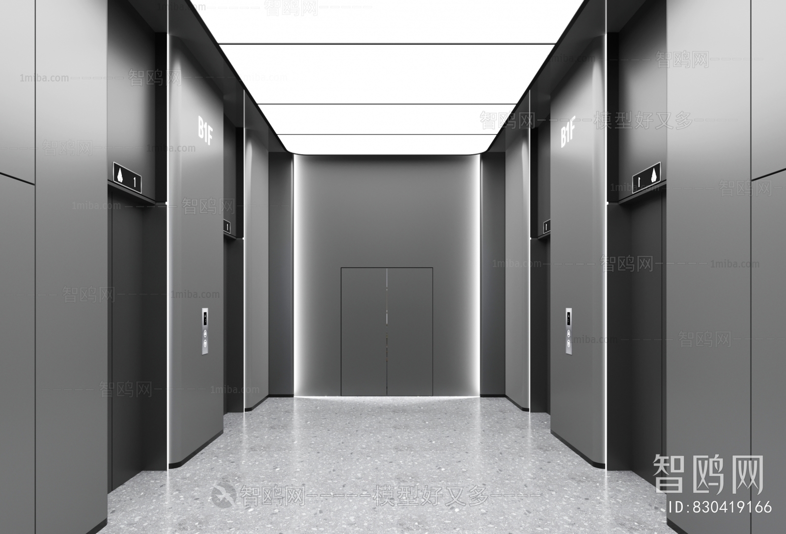 Modern Office Elevator Hall