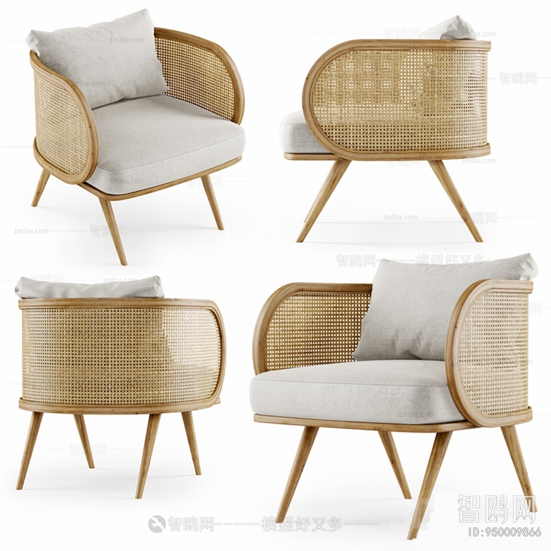 Modern Wabi-sabi Style Lounge Chair