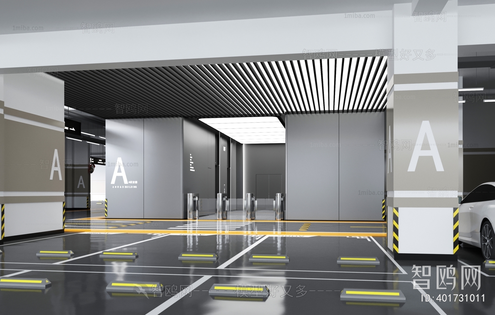 Modern Underground Parking Lot