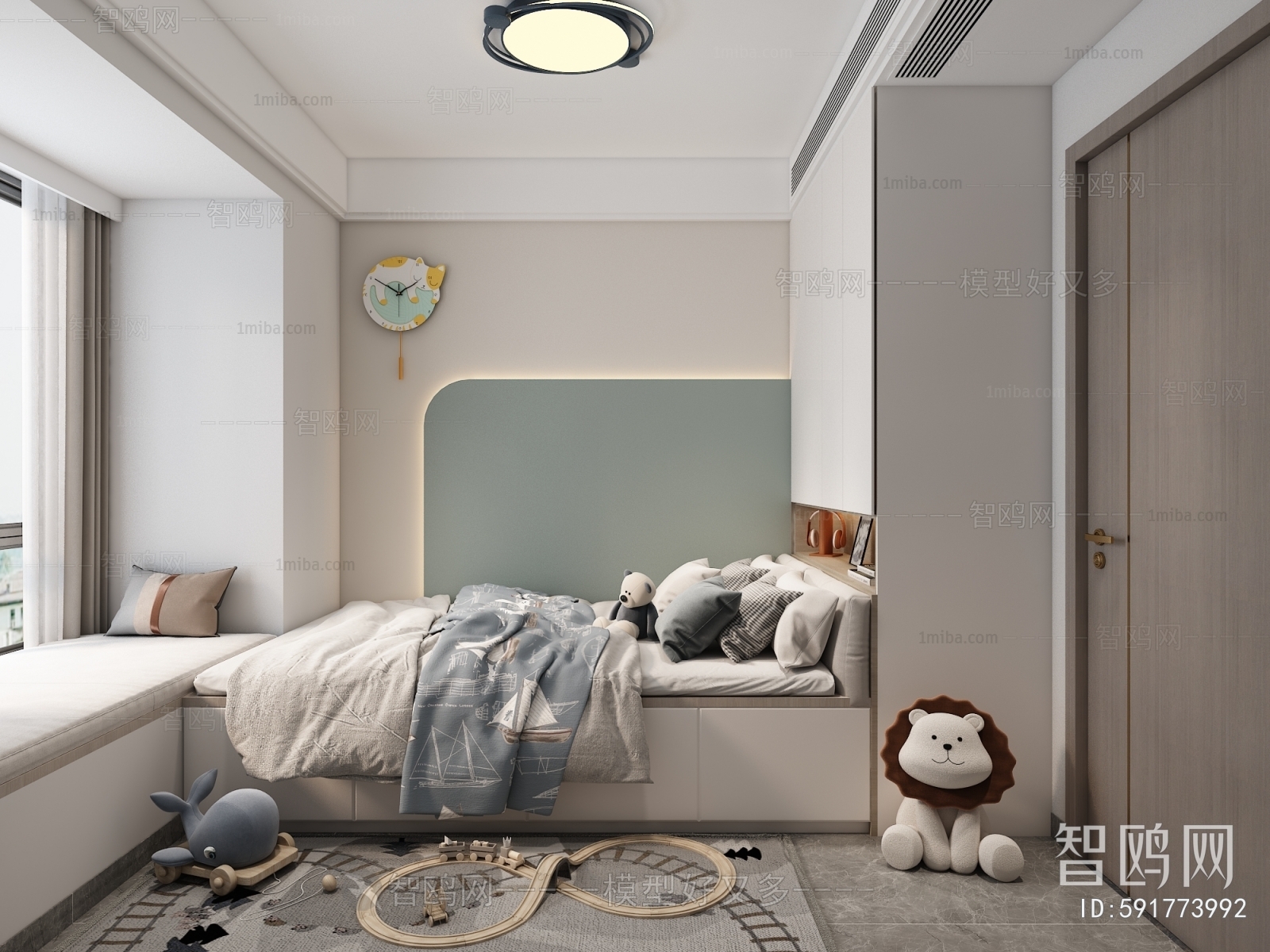 Modern Boy's Room And Son's Room