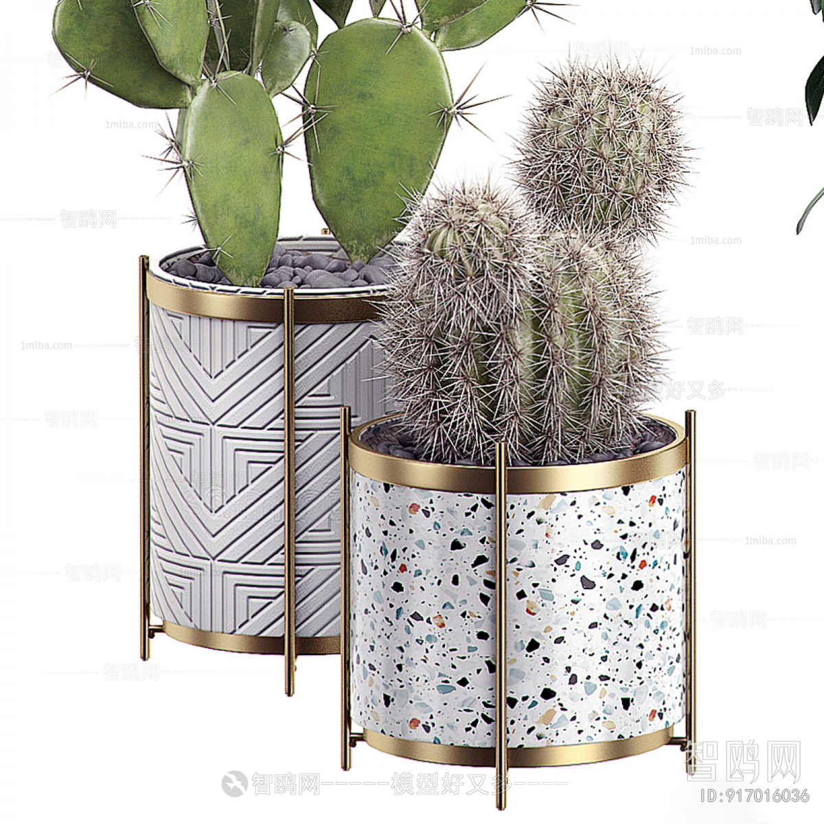 Modern Ground Green Plant Potted Plants