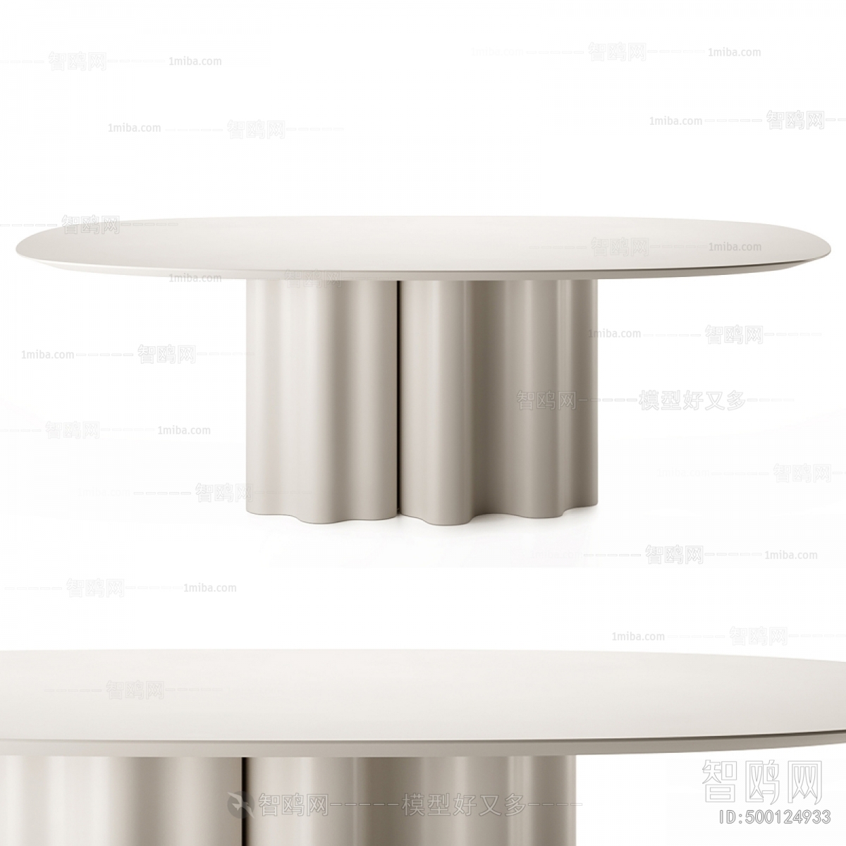 现代圆形餐桌