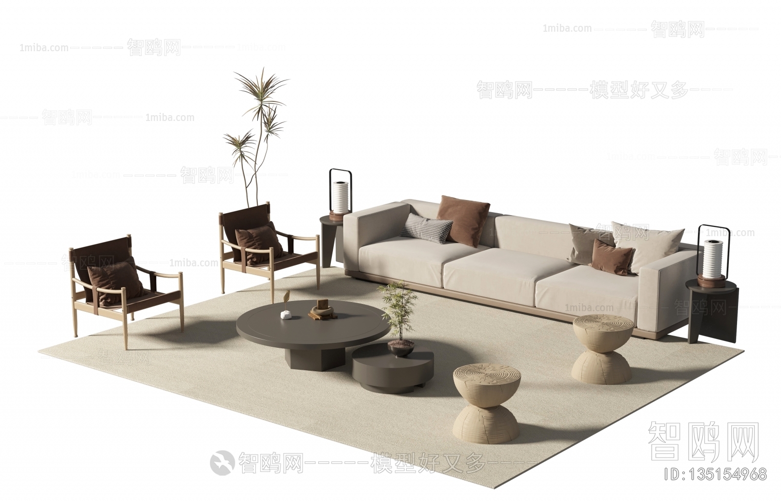 New Chinese Style Sofa Combination