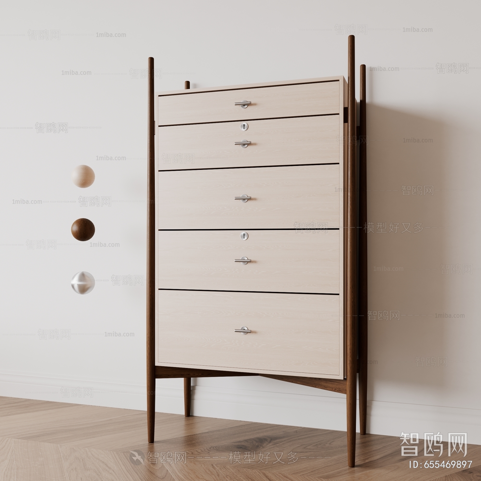 Modern Wabi-sabi Style Chest Of Drawers