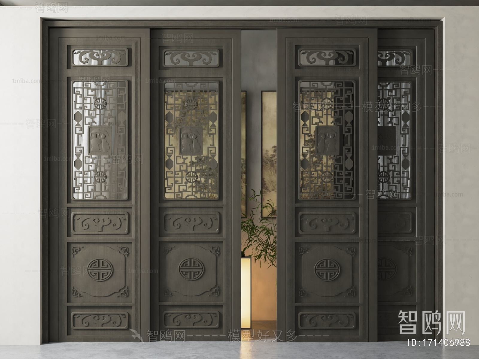 Chinese Style Sliding Door