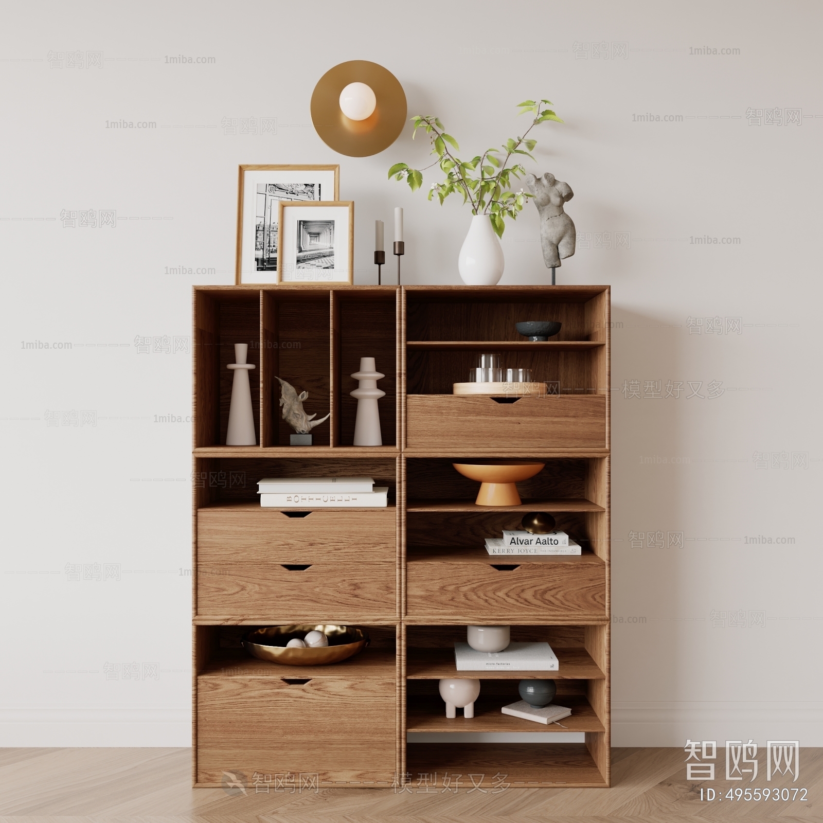 Wabi-sabi Style Bookcase