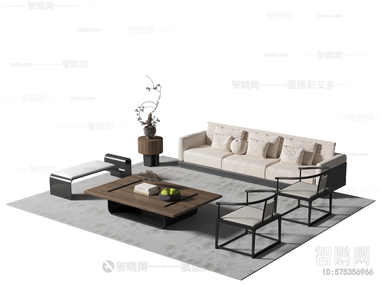 New Chinese Style Sofa Combination