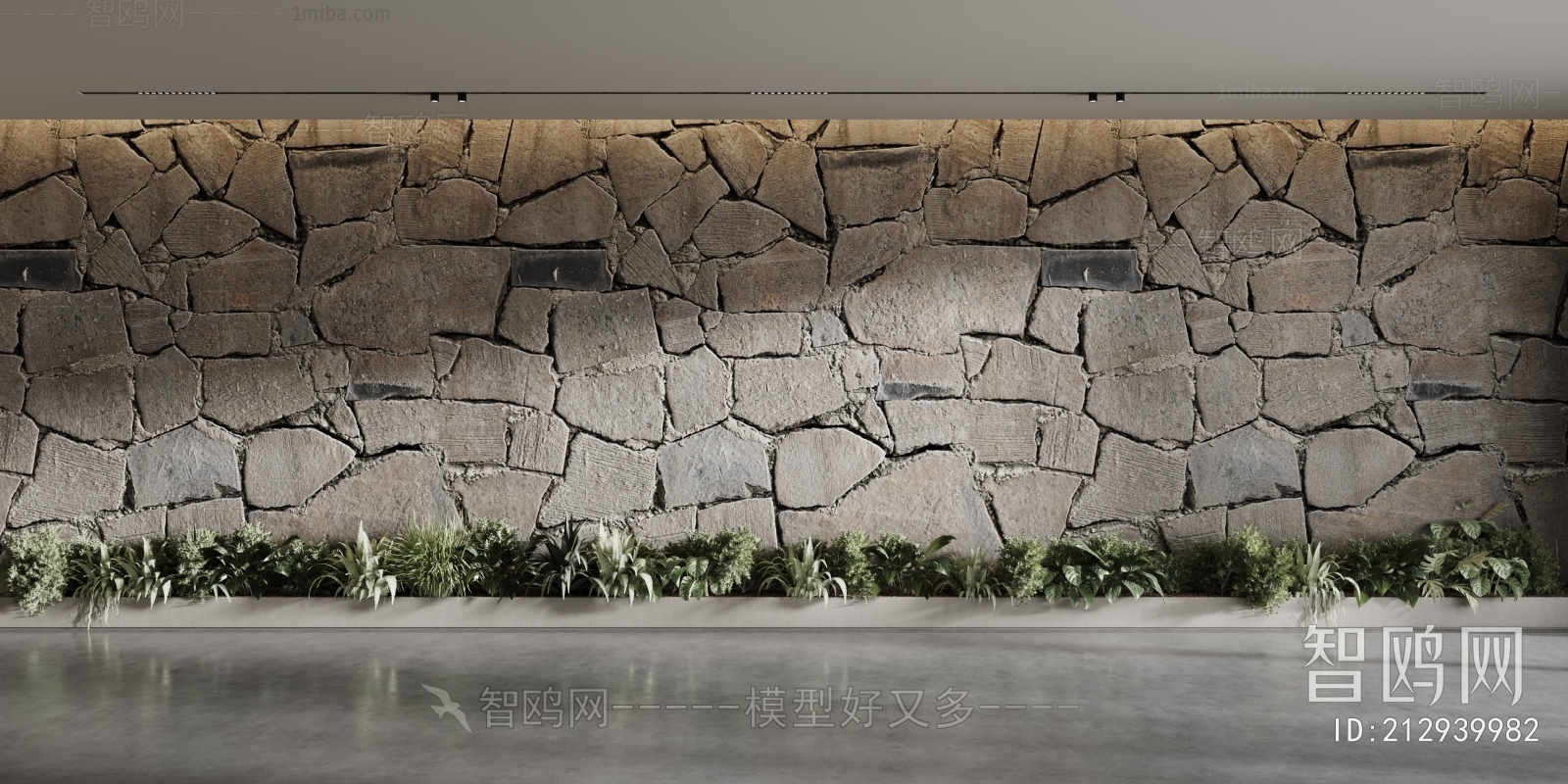 现代岩石毛石背景墙
