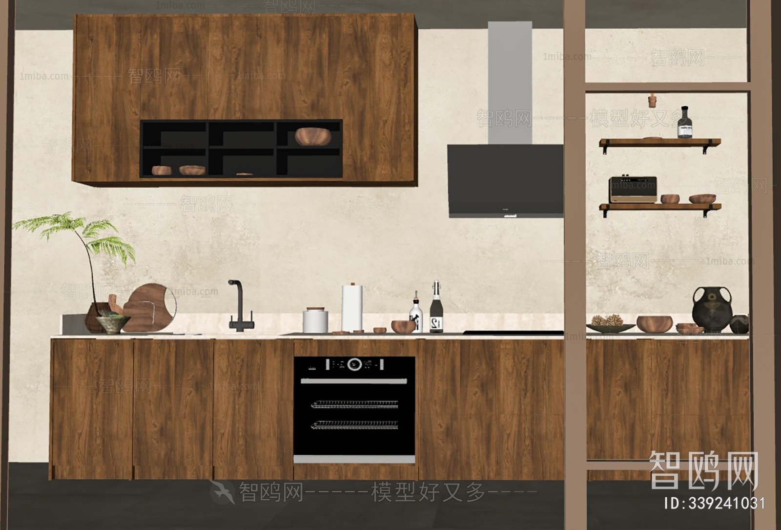 Wabi-sabi Style Kitchen Cabinet