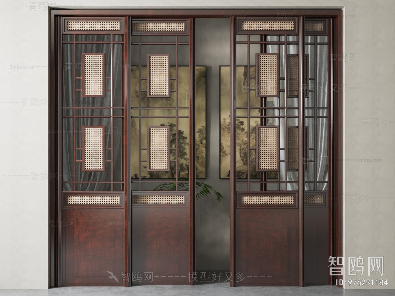 New Chinese Style Sliding Door