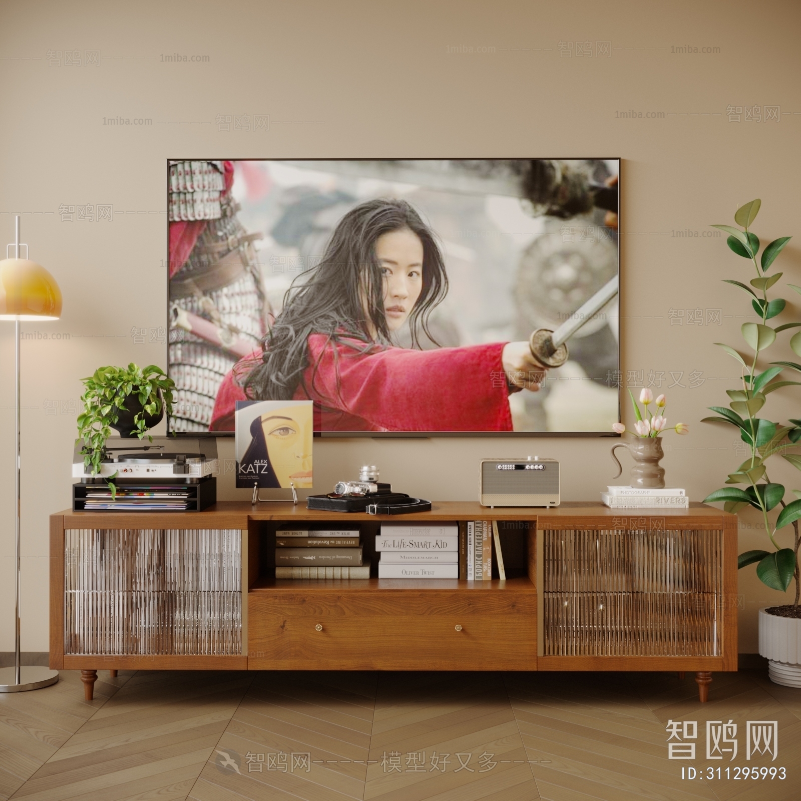 Modern Wabi-sabi Style TV Cabinet